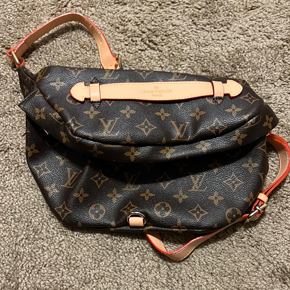 Brown flower bumbag Fanny pack monogram waist bag crossbody.